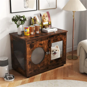32.5" 2-in-1 Furniture Style Dog Crate and End Table