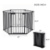 150" 6 Panel Adjustable Freestanding Dog Gates
