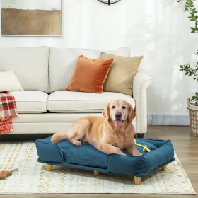 Raised Sofa Dog Bed with Comfortable Cushion