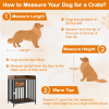 2-in-1 Furniture Style Dog Crates with Lockable Wheels