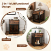 2-in-1 Furniture Style Dog Crates with Charging Station - Up to 25 Lbs
