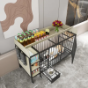 Large Heavy Duty Dog Crates with Storage Rack and Drawers