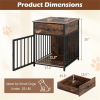 2-in-1 Furniture Style Dog Crates with Charging Station - Up to 25 Lbs