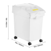 3x 6.6 Gallon/25L Dog Food Storage Containers with Wheels