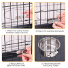 Medium Detachable Stainless Steel Dog Food Bowl