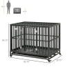 44'' Heavy Duty Dog Crate Mobility Cage