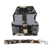Cool Mesh Chest Strap Dog Harnesses with Leash - Camouflage