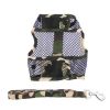 Cool Mesh Chest Strap Dog Harnesses with Leash - Camouflage