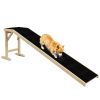 74" Dog Ramp with Non-Slip Carpet - Natural