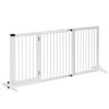 65" x 28" Retracable Freestanding Dog Gates - White