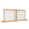 72" x 27" Retracable Freestanding Dog Gates - Natural