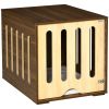 Elegant Furniture Style Dog Crates with Plush Cushion - Brown