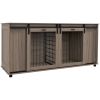 71" Furniture Style Dog Crates with Removable Divider - Walnut