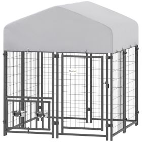 3.9' x 3.9' x 4 Welded Wire Outdoor Dog Kennel