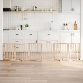 Foldable Freestanding Dog Gate with Door