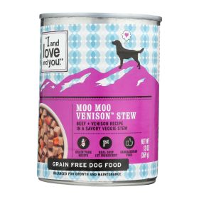 12x Moo Moo Venison Stew Wet Adult Dog Food