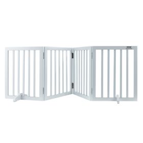 80" x 24" 4 Panel Folding Freestanding Dog Gates
