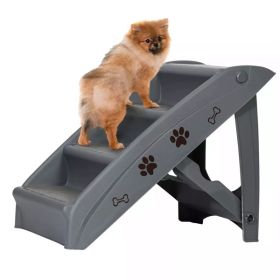 Foldable Dog Stairs - Grey