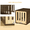 Elegant Furniture Style Dog Crates with Plush Cushion - Brown