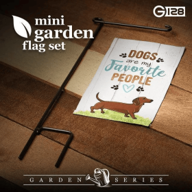 Dogs are My Favorite People Garden Flag & Stand
