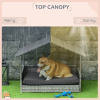 Covered Dog Beds Outdoor Bed - Charcoal