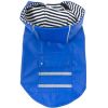 Slicker Rain Gear For Dogs with Striped Lining - Cobalt Blue