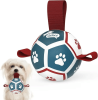 Dog Fetch Toys - 3.5" Soccer Ball with Straps