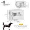 Wooden Furniture Style Dog Crate End Table - White