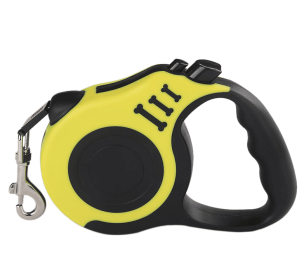 16.5FT Automatic Retractable Dog Leash (Color: Yellow)