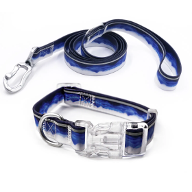 Waterproof Adjustable Reflective Dog Walking Set (Color2: White Clouds, Size: Small)