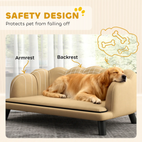 Pearl Shaped Sofa Dog Bed (Color: Coffee)
