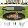 Foldable Metal 8 Panel Dog Pens
