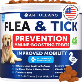 Flea and Tick Prevention Supplements for Dogs (Count: 120 Chews)