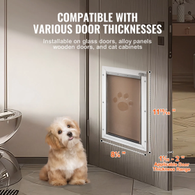 Thru-Door Doggie Doors with Magnetic Flap (Size: Small)