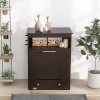 Elevated Dog Bowls with Storage Cabinet
