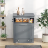 Elevated Dog Bowls with Storage Cabinet