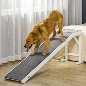 Non-Slip Dog Ramp (Color: White, Size: Large)