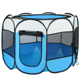Portable Indoor Dog Pens (Color: Blue)
