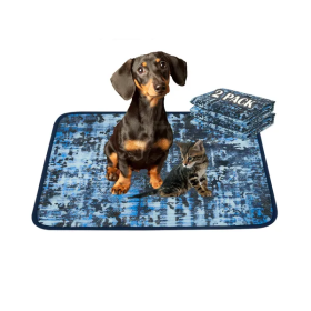 Dog Pee Pads Washable Pads (Material Type: Tie Dye Blue, Size: 18"*24"(Pack of 2))