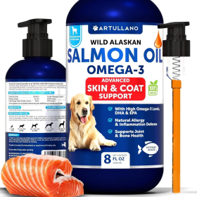 Salmon Oil Omega 3 Supplements for Dogs (Ounces: 8 oz)