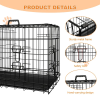 Folding Wire Dog Crates with Divider and Double Doors