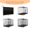 Folding Wire Dog Crates with Divider and Double Doors