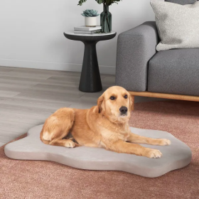 Orthopedic Dog Bed with Memory Foam Support (Color: Beige)