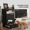 Elevated Dog Bowls with Storage Cabinet