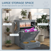 Elevated Dog Bowls with Storage Cabinet