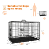 Folding Wire Dog Crates with Divider and Double Doors
