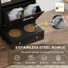 Elevated Dog Bowls with Storage Cabinet