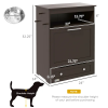 Elevated Dog Bowls with Storage Cabinet