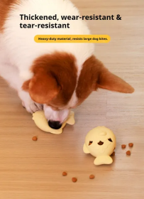 Fish-Shaped Dog Treat Dispenser Toy (Color: Yellow)