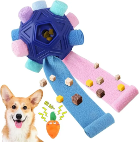 Interactive Snuffle Ball Dog Treat Dispenser (Color2: Blue/Pink)